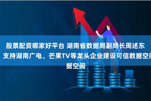 股票配资哪家好平台 湖南省数据局副局长周述东：支持湖南广电、芒果TV等龙头企业建设可信数据空间